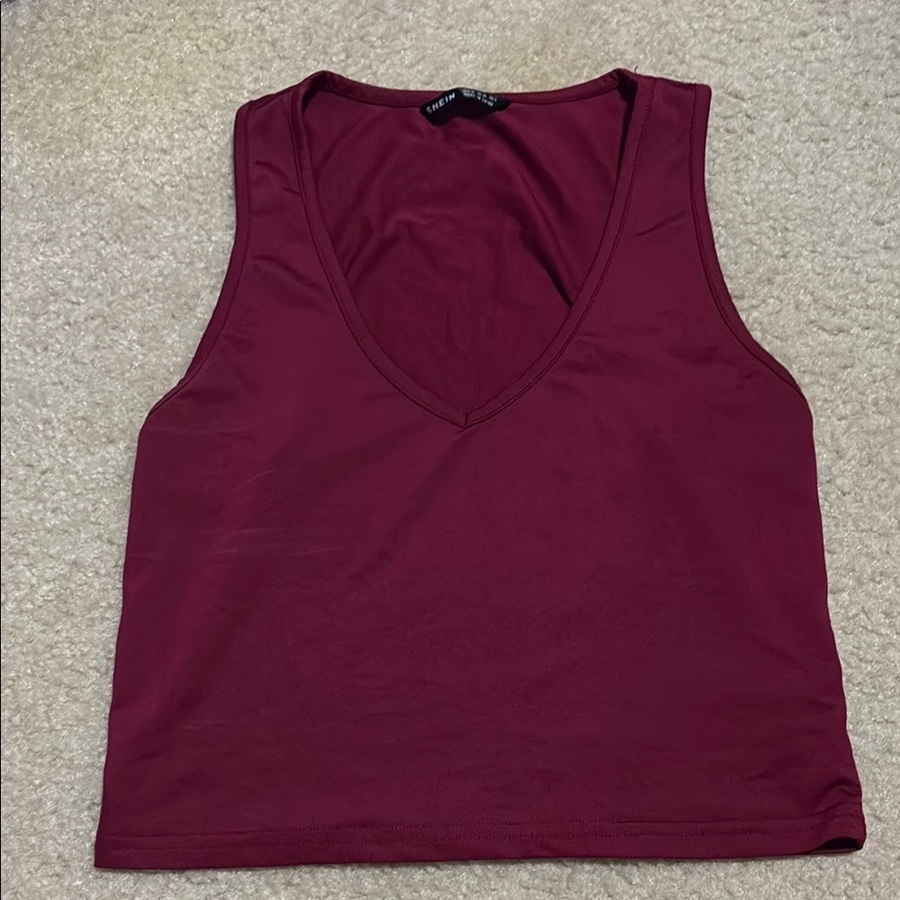 Women's Burgundy Tank Top
